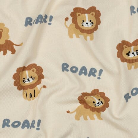 Poppy leeuwtjes Roar tricot KicKenStoffen - ecru (1)