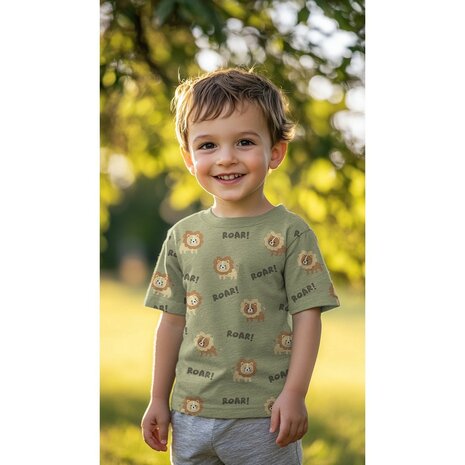 t-shirt roar lions voorbeeld KicKenStoffen