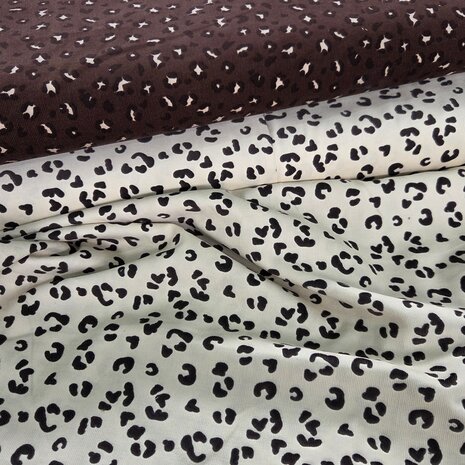 Jursie panter luipaardprint corduroy baby rib - kickenstoffen