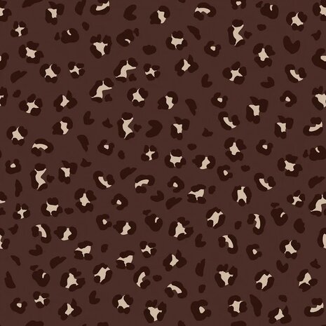 corduroy w21 bruin creme zwart panterprint - Jursie - KicKenStoffen