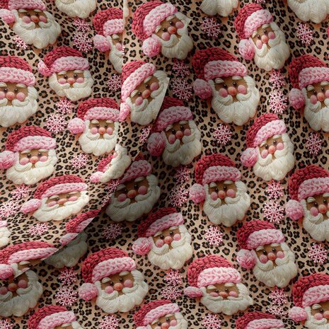 kerstman en panter 3d print Katoen x-mas