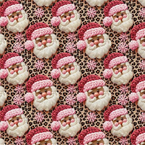 kerstman en panter 3d print Katoen x-mas
