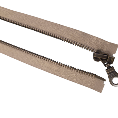brons deelbare rits 50cm - ykk beige