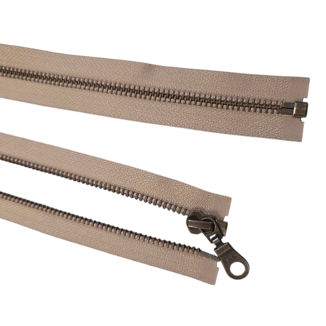 brons deelbare rits 50cm - ykk beige