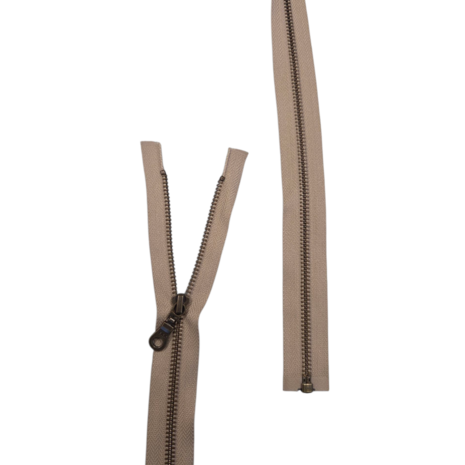 brons deelbare rits 50cm - ykk beige