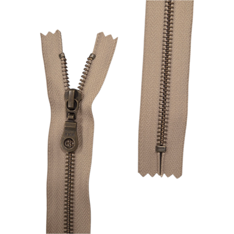 gewone ritsen - Brons - 50cm - ykk - kickenstoffen 