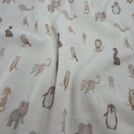 BEEBS newborn dieren ribtricot van kickenstoffen
