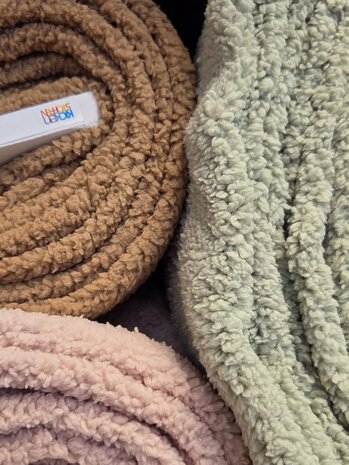 babyteddy nude roze - camel - dusty groen