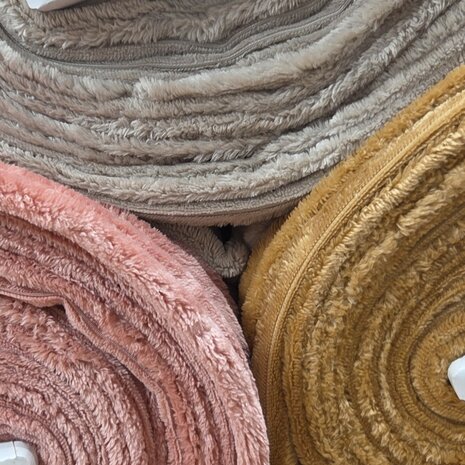 minky brede strepen fleece - kickenstoffen Swessie