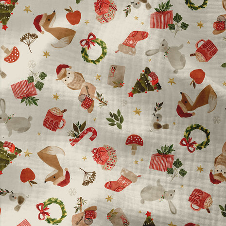 kerstprint hydrofiel 110767