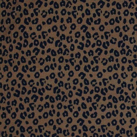 BEEBS panterprint babyrib tricot SOFT  van KicKenStoffen close up