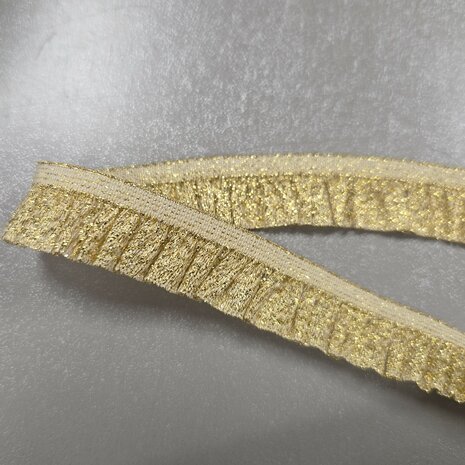 rushes elastisch galonband goud - KickenStoffen