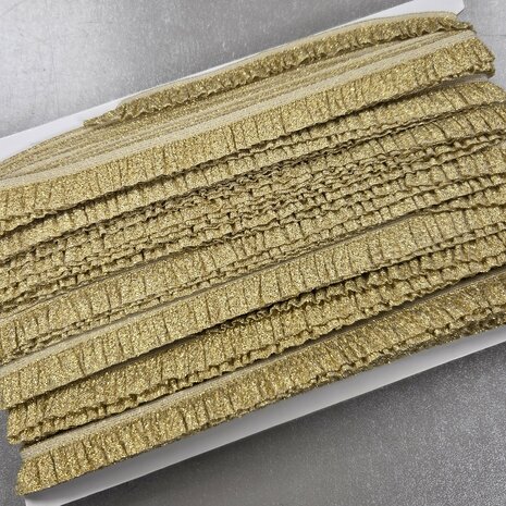 rushes elastisch galonband goud - KickenStoffen