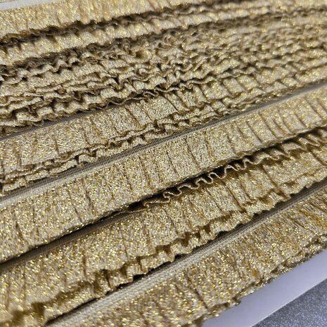 rushes elastisch galonband goud - KickenStoffen