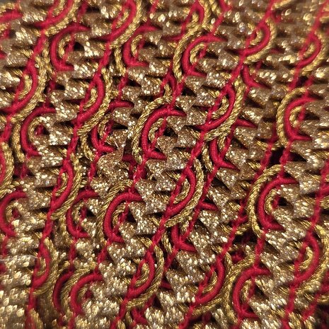 galonband goud rood - KickenStoffen