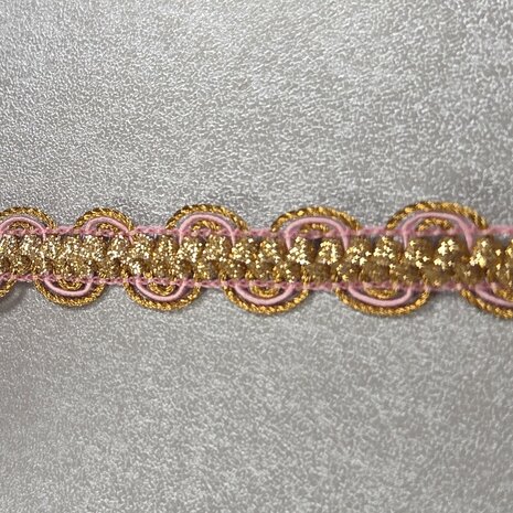 galonband goud roze - KickenStoffen
