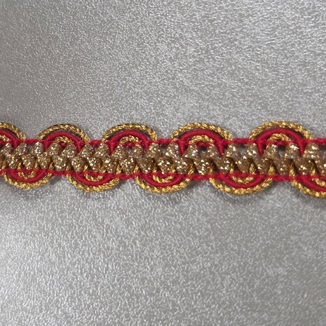 galonband goud rood - KickenStoffen