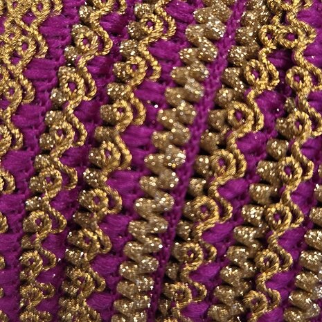 galonband goud paars - KickenStoffen