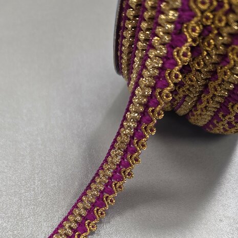 galonband goud paars - KickenStoffen