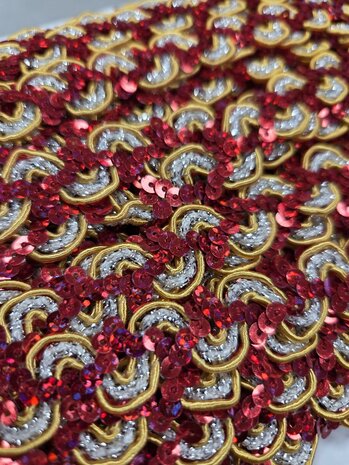 oeteldonk glitter galon band zilver wit rood geel pailletten KicKenStoffen
