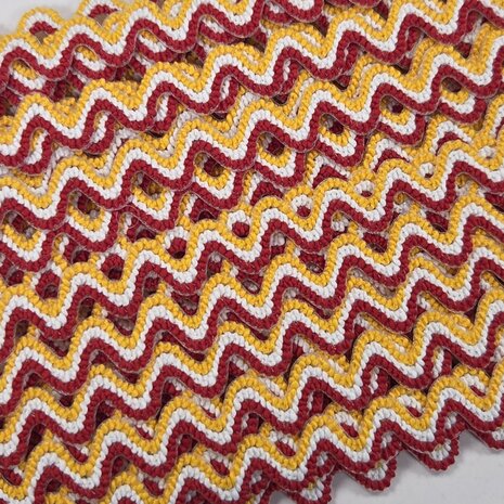 oeteldonk zigzag band wit rood geel KicKenStoffen
