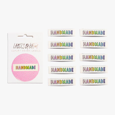 handmade rainbow labels KATM - KicKenStoffen 