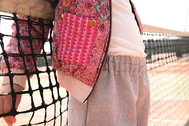 Chambray stretch denim poeder roze - KicKenStoffen