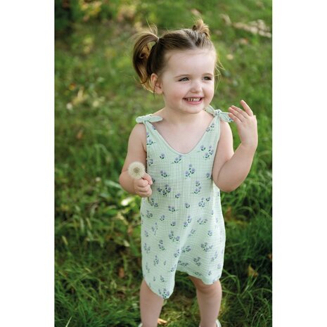 bloemetjes mint hydrofiel van dress estelle uit Poppy 26 - kickenstoffen