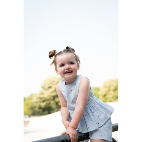 cotton stripes dobby 03854.001 patroon trousers alina en top lune uit Poppy 26 - kickenstoffen