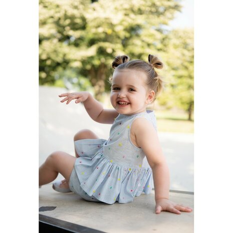 cotton stripes dobby 03854.001 patroon trousers alina en top lune uit Poppy 26 - kickenstoffen