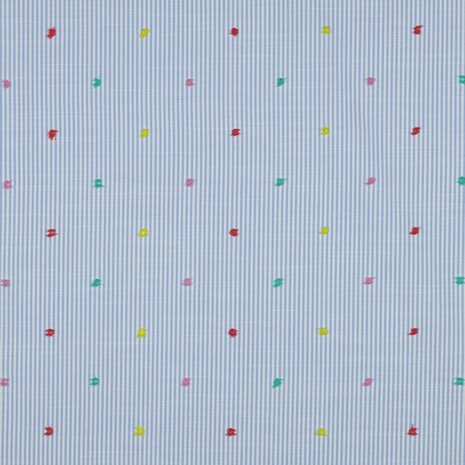 cotton stripes dobby 03854.001 patroon trousers alina en top lune uit Poppy 26 - kickenstoffen