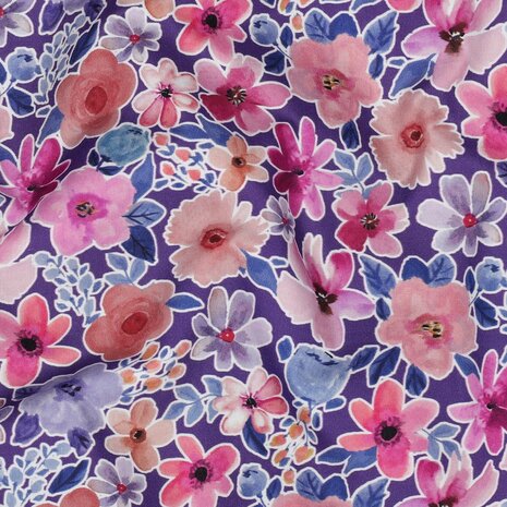 orelia bloemen poplin van de blouse uit poppy 26 05966.005 KicKenStoffen