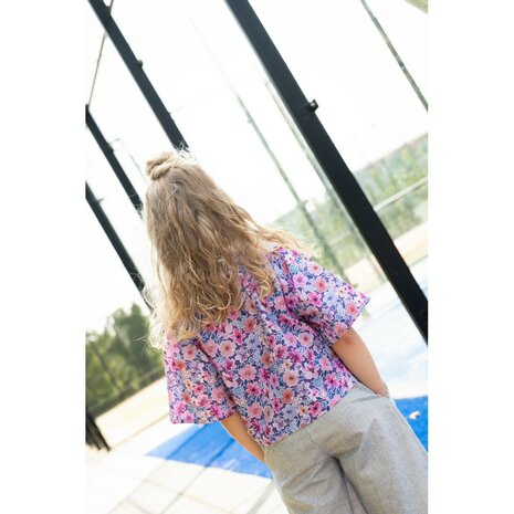 orelia bloemen poplin van de blouse uit poppy 26 05966.005 KicKenStoffen