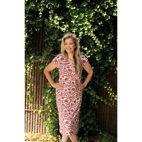 sweat natural flowers bordeaux uit poppy 26 06610.004 kickenstoffen