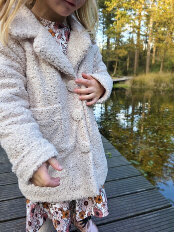 teddy jas pailletten - binnenkant gevoerde hydrofiel - patroon lea jas - door mbym.sewing