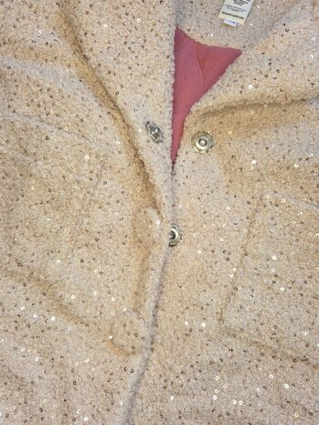 teddy jas pailletten - binnenkant gevoerde hydrofiel - patroon lea jas - door mbym.sewing