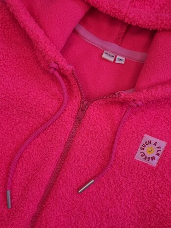 fleece jasjes (junna add on met zakken) neon teddyfleece kickenstoffen - door mbym.sewing