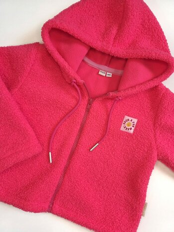 fleece jasjes (junna add on met zakken) neon teddyfleece kickenstoffen - door mbym.sewing