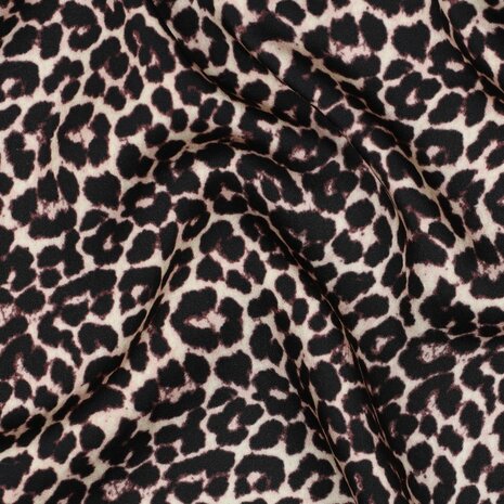 Viscose Satijn Luipaardprint &ndash; Poppy Fabrics