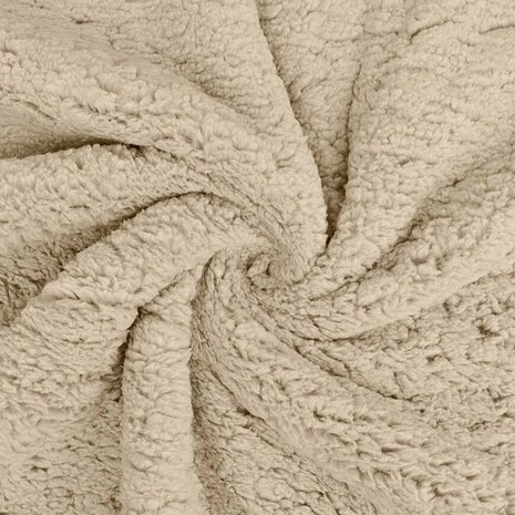 fluffie teddy - KicKenStoffen - kiezel kleur