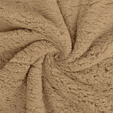 fluffie teddy - KicKenStoffen - cacao beige