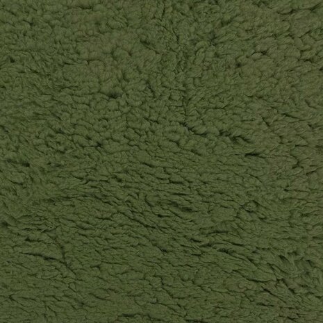 fluffie teddy - KicKenStoffen - groen army olijf