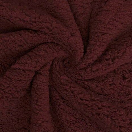 fluffie teddy - KicKenStoffen - burgundy