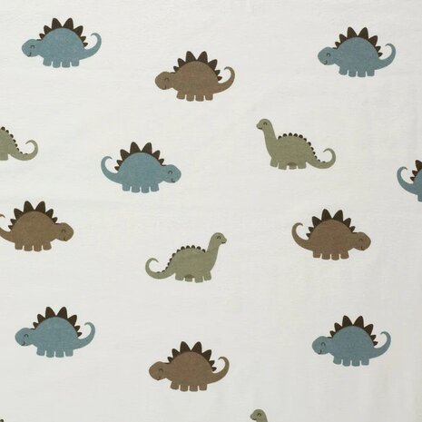 Jursie - dinosaurus flanel - kickenstoffen