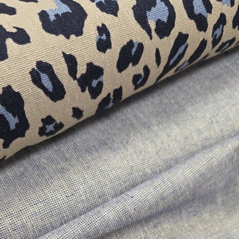 glitter stof en linnen panter poppyfabrics - kickenstoffen 