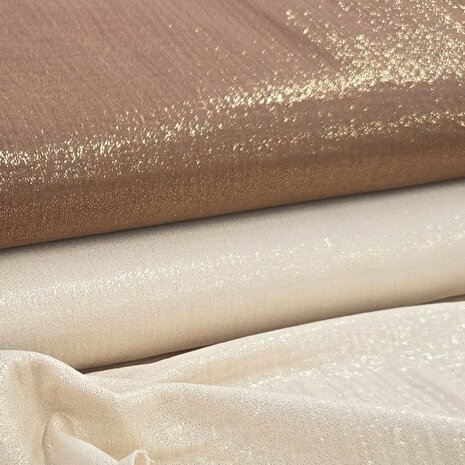 glitter hydrofiel licht bruin en natural van KicKenStoffen