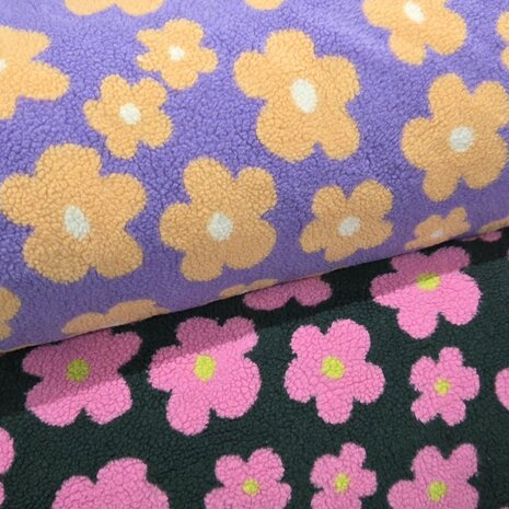 daisy flowers teddy Poppy - kickenstoffen