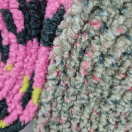 daisy groen roze en tweed teddy kickenstoffen