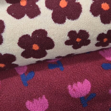 daisy flower en tulpen flower teddy - kickenstoffen