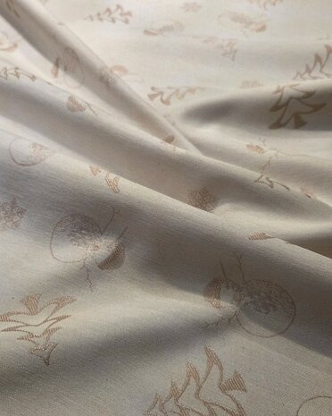 damast katoen dubbelzijdig - kerstprint - sneeuwpoppetjes van kickenstoffen